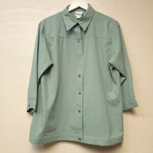 Bonworth Button Down Shirt Size Medium Lechute Travel Top Light Weight​